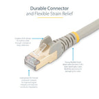 StarTech.com C6ASPAT14GR networking cable Gray 169.3" (4.3 m) Cat6a U/FTP (STP)