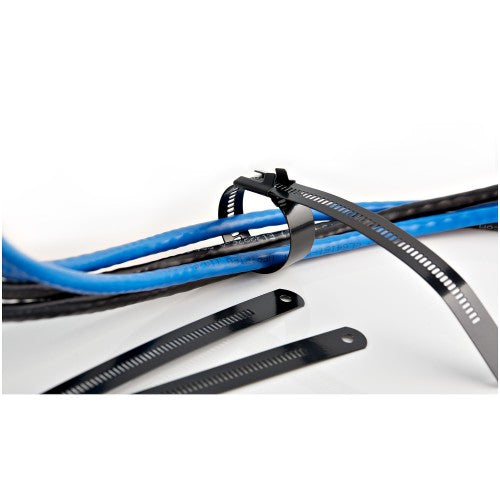 StarTech.com CBMMCT cable tie Ladder cable tie Stainless steel Black 50 pc(s)