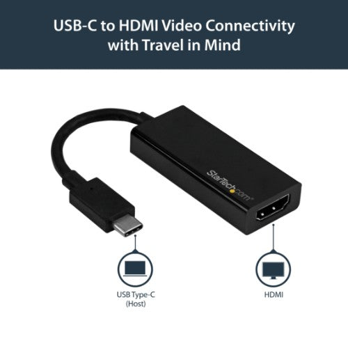 StarTech.com CDP2HD4K60 USB graphics adapter 3840 x 2160 pixels Black