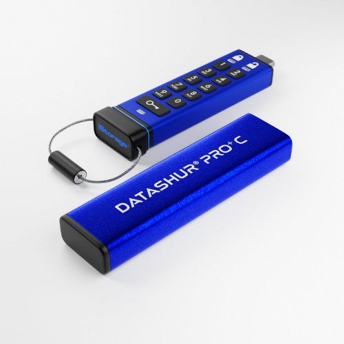 iStorage datAshur PRO+C USB flash drive 32 GB USB Type-C 3.2 Gen 1 (3.1 Gen 1) Blue