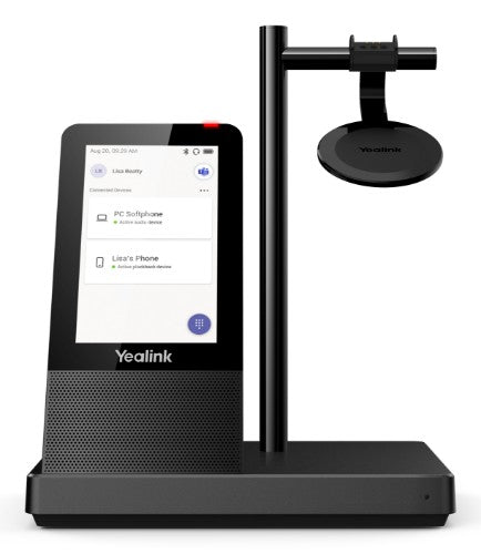 Yealink WH66 Dual Teams Personal audio conferencing system Wireless Head-band Office/Call center USB Type-A Bluetooth Charging stand Black