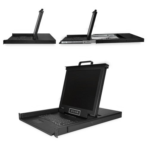 StarTech.com RKCONS1708K rack console 17" 1280 x 1024 pixels Steel Black 1U