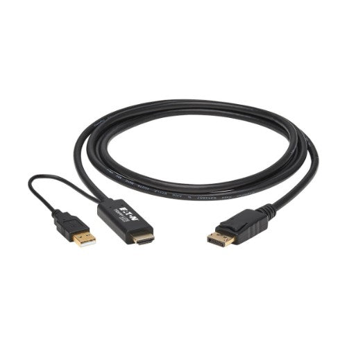 Tripp Lite P567-02M video cable adapter 78.7" (2 m) HDMI + USB DisplayPort Black
