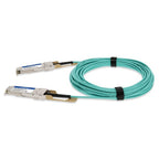 AddOn Networks ADD-Q28JUQ28DE-O15M InfiniBand/fibre optic cable 590.6" (15 m) QSFP28 AOC Aqua color