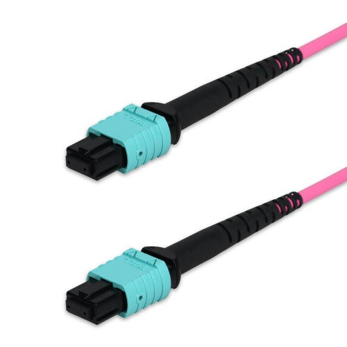 AddOn Networks ADD-MPOMPO-10M5OM4AP-MA InfiniBand/fibre optic cable 393.7" (10 m) MPO OFNP Aqua color, Magenta