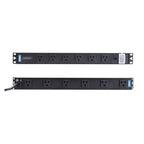 StarTech.com 1215B8H-RACK-PDU-RA power distribution unit (PDU) 12 AC outlet(s) 1U Black
