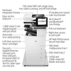HP LaserJet Enterprise Flow M636z Wireless Multifunction Black and white Printer, Copier, Scanner; Duplex