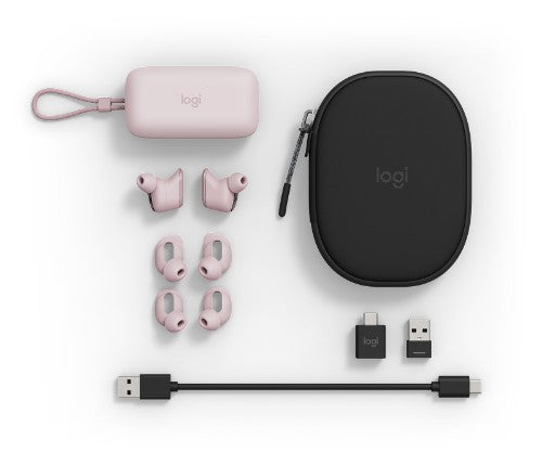 Logitech 985-001089 headphones/headset True Wireless Stereo (TWS) In-ear Calls/Music Bluetooth Rose