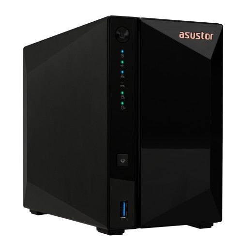 Asustor DRIVESTOR 2 Pro Gen2 AS3302T v2 NAS Realtek RTD1619B 2 GB DDR4 ADM Black