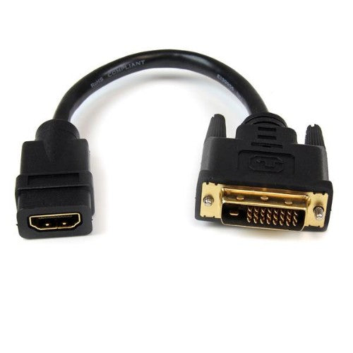 StarTech.com HDDVIFM8IN video cable adapter 7.99" (0.203 m) HDMI Type A (Standard) DVI-D Black - Buy IT Solutions