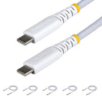 StarTech.com USB2CC3FNCBRWH5PK USB cable USB 2.0 35.8" (0.91 m) USB C 0.48 Gbit/s 60 W White