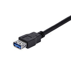 StarTech.com USB3SEXT1MBK USB cable USB 3.2 Gen 1 (3.1 Gen 1) 39.4" (1 m) USB A 5 Gbit/s Black