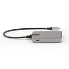 StarTech.com HB31C3A1CDPPD3 interface hub USB 3.2 Gen 2 (3.1 Gen 2) Type-C 10000 Mbit/s Silver