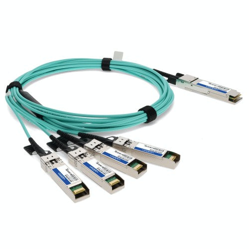 AddOn Networks 10322-AOC7M-AO InfiniBand/fibre optic cable 275.6" (7 m) QSFP+ 4x SFP+ AOC Aqua color