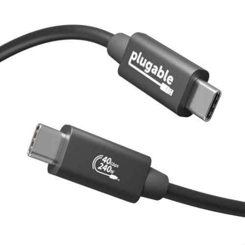 Plugable Technologies USB4-240W-1M USB cable USB4 Gen 3x2 39.4" (1 m) USB B USB C Black