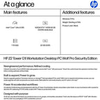 HP Z2 G1i Wolf Pro Security Edition Intel Core Ultra 9 285 32 GB DDR5-SDRAM 1 TB SSD NVIDIA RTX A1000 Windows 11 Pro Tower Workstation AI Workstation, AI PC Black