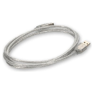 AddOn Networks USBEXTAB6CLR USB cable USB 2.0 72" (1.83 m) USB A USB B Transparent