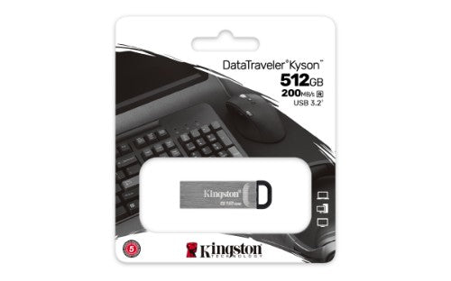 Kingston Technology DataTraveler Kyson USB flash drive 512 GB USB Type-A 3.2 Gen 1 (3.1 Gen 1) Silver