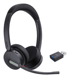Yealink WH64 Hybrid Dual Teams Headset Wireless Head-band Office/Call center Micro-USB Bluetooth Black