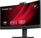 Viewsonic VG3457CV computer monitor 34" 3440 x 1440 pixels UltraWide Quad HD LED Black