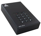 Apricorn Aegis Padlock DT FIPS external hard drive 16 TB USB Type-B 3.2 Gen 1 (3.1 Gen 1) Black
