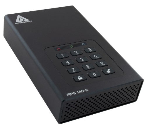 Apricorn Aegis Padlock DT FIPS external hard drive 22 TB USB Type-B 3.2 Gen 1 (3.1 Gen 1) Black
