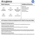 HP ProBook 4 G1i AI PC Wolf Pro Security Edition Intel Core Ultra 5 225U Laptop 16" WUXGA 16 GB DDR5-SDRAM 256 GB SSD Wi-Fi 6E (802.11ax) Windows 11 Pro Silver