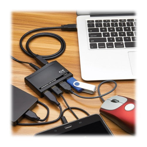 Tripp Lite U360-004-R-INT interface hub USB 3.2 Gen 1 (3.1 Gen 1) Type-B 5000 Mbit/s Black