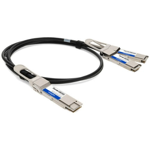 AddOn Networks QDD4QSFP28400CU1M-AO InfiniBand/fibre optic cable 39.4" (1 m) QSFP-DD 4x QSFP28 Black, Metallic