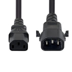 StarTech.com C14LC1318G10ABK6FT power cable Black 70.9" (1.8 m) C14 coupler C13 coupler