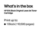 CF281A (81A) Toner black, 10.5K pages