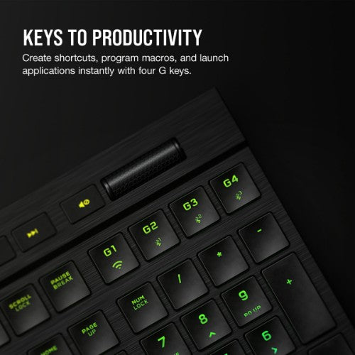 Corsair K100 AIR keyboard Gaming USB + RF Wireless + Bluetooth QWERTY English Black