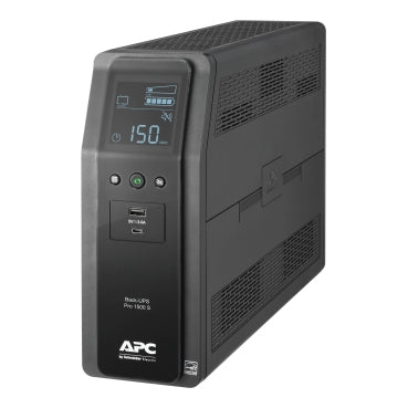 APC Back-UPS Pro, 1500VA/900W, Tower, 120V, 10x NEMA 5-15R outlets, AVR, USB Type A + C ports, LCD, User Replaceable