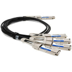 AddOn Networks QDD4QSFP56400CU2M-AO InfiniBand/fibre optic cable 78.7" (2 m) QSFP-DD 4x QSFP56 Black, Metallic