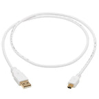 Tripp Lite U030AB-003-WH USB cable USB 2.0 35.8" (0.91 m) USB A Mini-USB B White