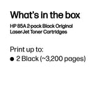 CE285AD (85A) Toner black, 1.6K pages, Pack qty 2