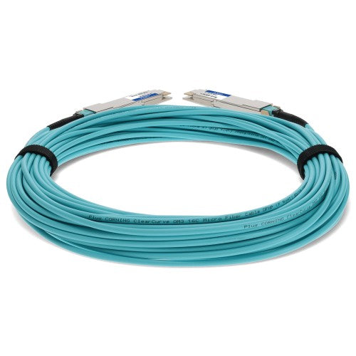 AddOn Networks QDD-400-AOC30M-AO InfiniBand/fibre optic cable 1181.1" (30 m) QSFP-DD DAC Aqua color