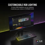 Corsair K55 CORE RGB keyboard Gaming USB QWERTY US English Black