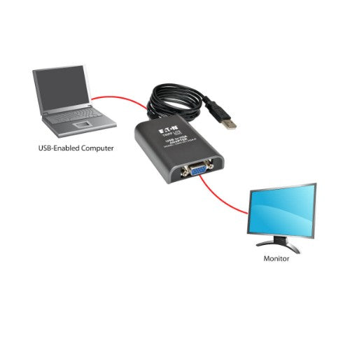 Tripp Lite U244-001-VGA-R USB graphics adapter 1920 x 1200 pixels Black