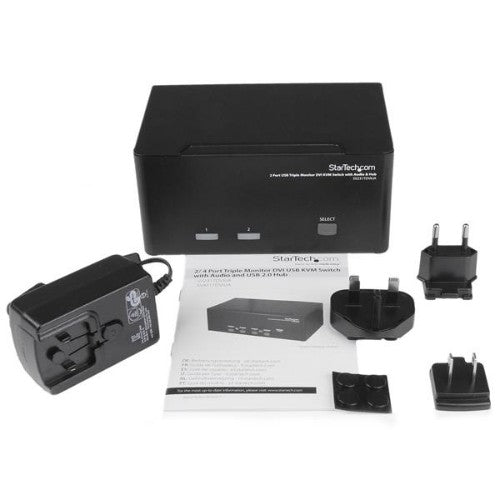 StarTech.com SV231TDVIUA KVM switch Black