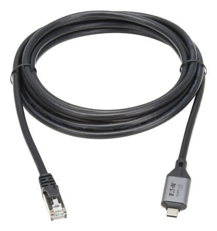 Eaton U436-03M cable gender changer USB-C RJ-45 Black, Gray