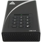 Apricorn Aegis Padlock DT 10TB external hard drive 3.5" USB Type-B 3.2 Gen 1 (3.1 Gen 1) Black