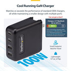 StarTech.com 2210GN-WALL-CHARGER mobile device charger Universal Black AC Fast charging Indoor