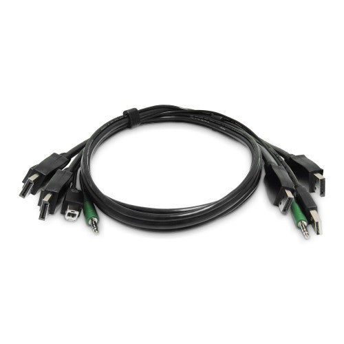 StarTech.com SK2DPMMKVM06-TAA-2U KVM cable Black 70.9" (1.8 m)