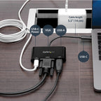 StarTech.com CDP2VGAUACP laptop dock/port replicator Wired USB 3.2 Gen 1 (3.1 Gen 1) Type-C Black
