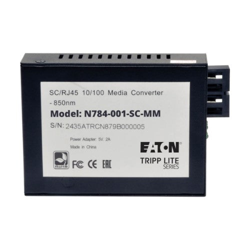 Tripp Lite N784-001-SC-MM network media converter 100 Mbit/s 850 nm Multi-mode Black