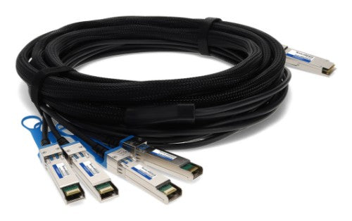 AddOn Networks JNP-QSFP-DACBO-0-5M-AO InfiniBand/fibre optic cable 19.7" (0.5 m) QSFP+ 4x SFP+ DAC Black