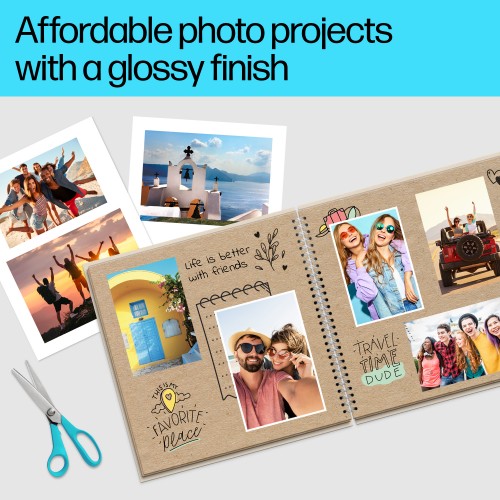 HP Everyday Photo Paper Glossy 52 lb 8.5 x 11 in. (216 x 279 mm) 50 sheets