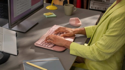Logitech ERGO 920-013612 keyboard Mouse included Universal Bluetooth QWERTY US English Rose