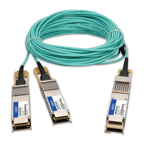 AddOn Networks A-D400-2Q200-3M-AO InfiniBand/fibre optic cable 118.1" (3 m) QSFP-DD 2x QSFP56 AOC Aqua color